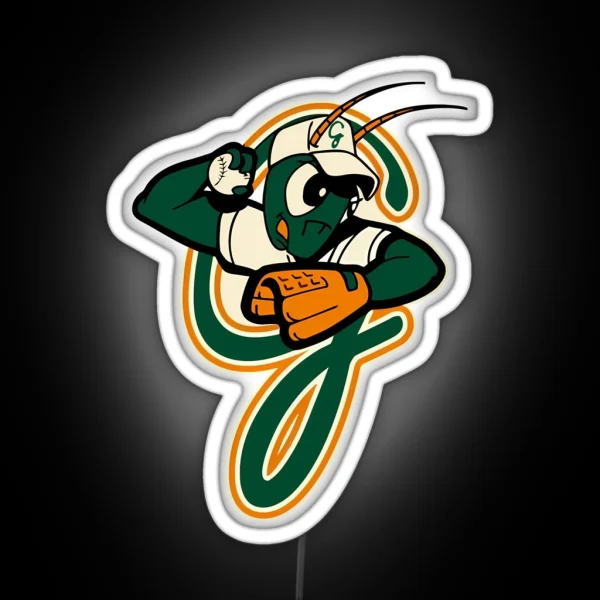 New Greensboro Grasshoppers RGB Neon Sign