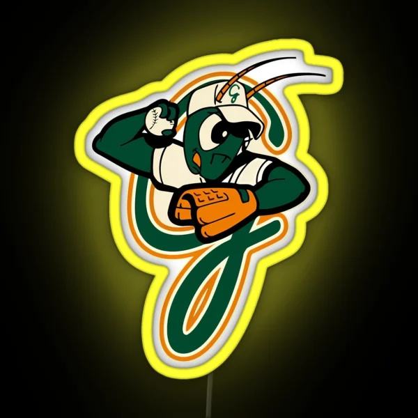New Greensboro Grasshoppers RGB Neon Sign