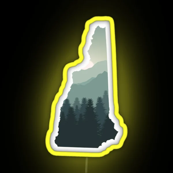 New Hampshire NH 603 Skiing And Snowboarding RGB Neon Sign