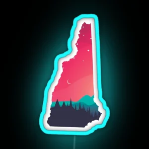 New Hampshire NH 603 White Mountains RGB Neon Sign