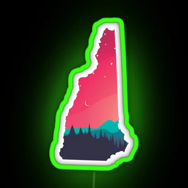 New Hampshire NH 603 White Mountains RGB Neon Sign