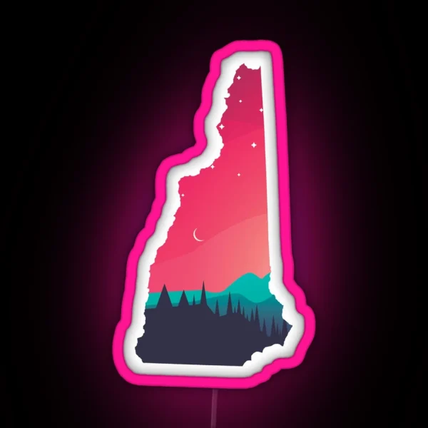 New Hampshire NH 603 White Mountains RGB Neon Sign