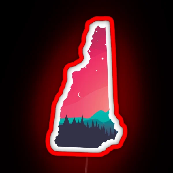New Hampshire NH 603 White Mountains RGB Neon Sign