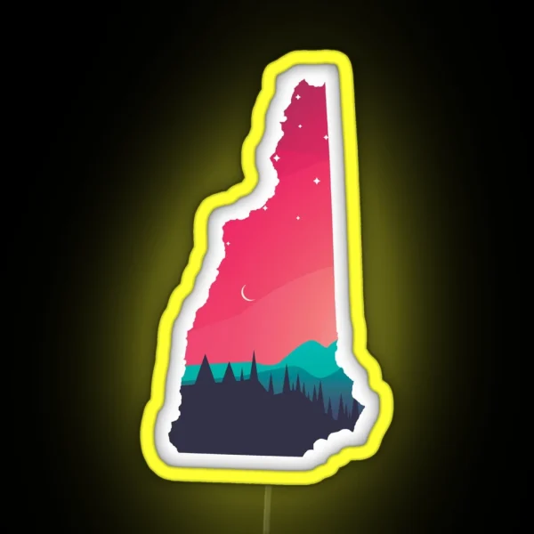 New Hampshire NH 603 White Mountains RGB Neon Sign