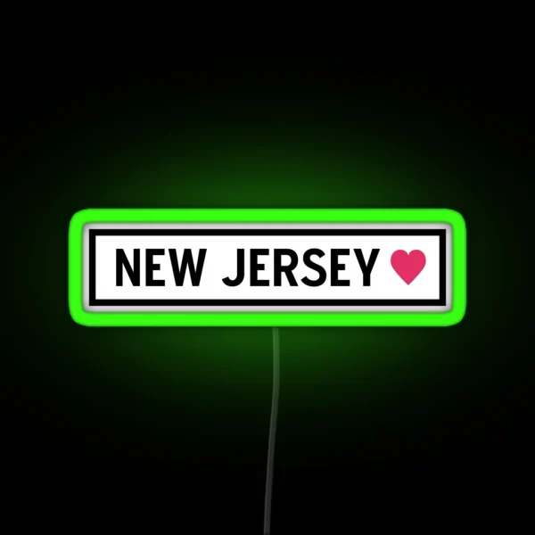 New Jersey RGB Neon Sign