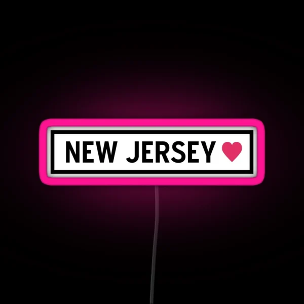 New Jersey RGB Neon Sign