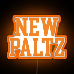 New Paltz Varsity Font Curved RGB Neon Sign