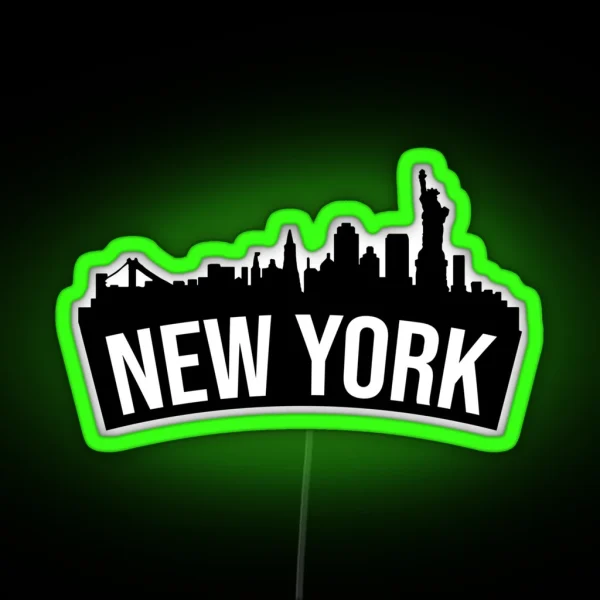 New York Curved Skyline RGB Neon Sign