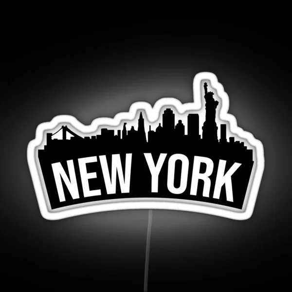 New York Curved Skyline RGB Neon Sign