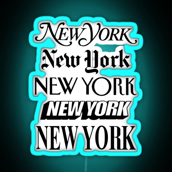 New York New York RGB Neon Sign