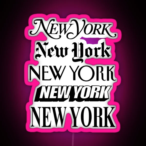 New York New York RGB Neon Sign