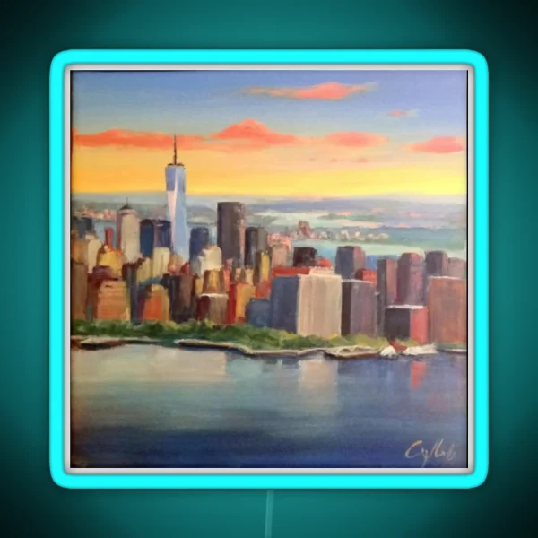 New York Painting Vintage RGB Neon Sign