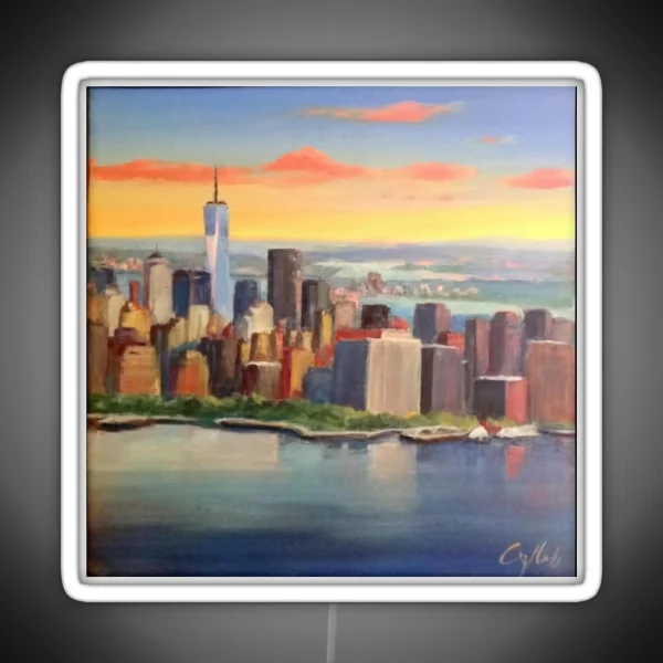 New York Painting Vintage RGB Neon Sign