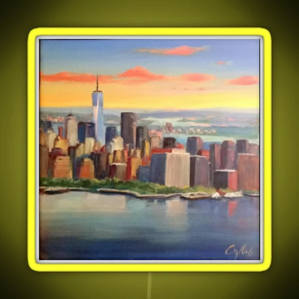 New York Painting Vintage RGB Neon Sign