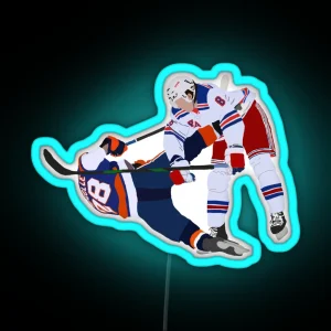 New York Rangers Jacob Trouba Hit On Islanders RGB Neon Sign