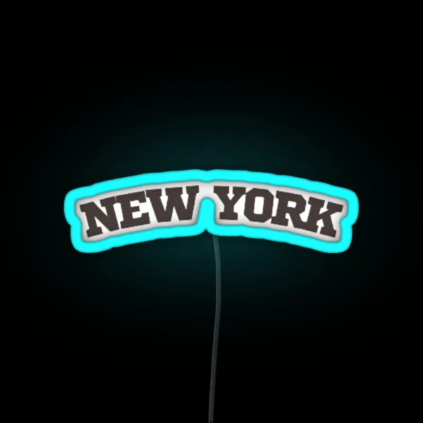 New York Varsity Font RGB Neon Sign