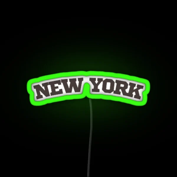 New York Varsity Font RGB Neon Sign