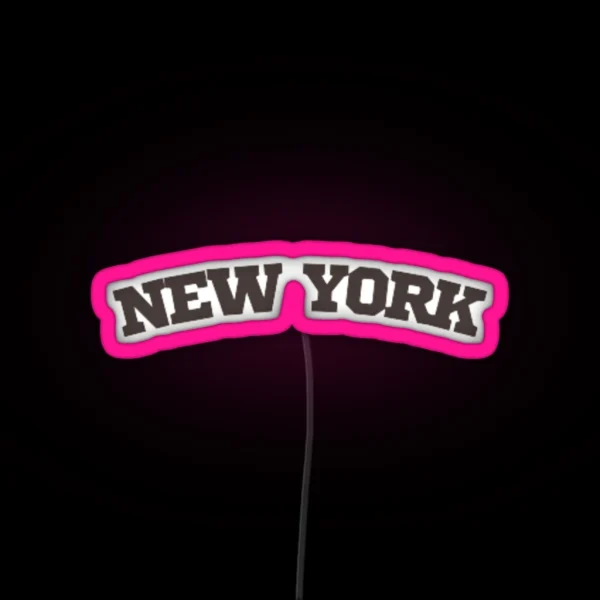 New York Varsity Font RGB Neon Sign