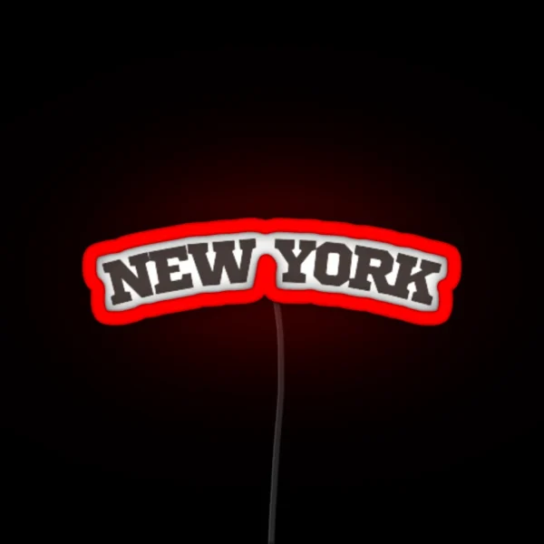 New York Varsity Font RGB Neon Sign