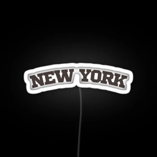 New York Varsity Font RGB Neon Sign