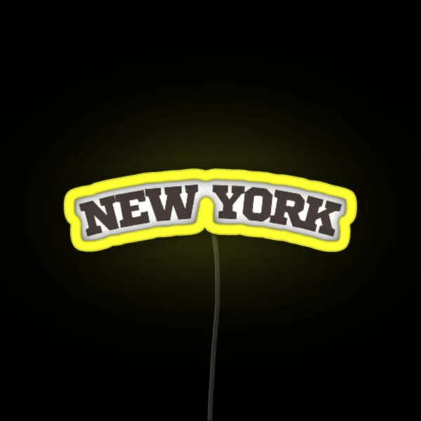 New York Varsity Font RGB Neon Sign