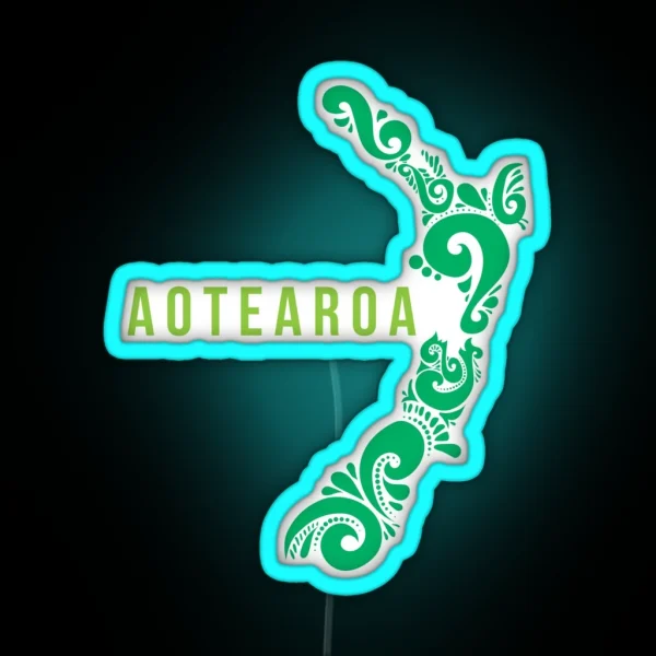 New Zealand Map Aotearoa New Zealander Gift RGB Neon Sign