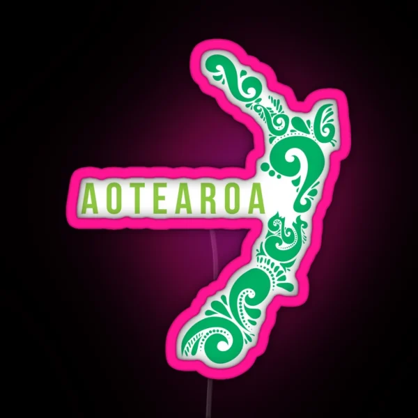 New Zealand Map Aotearoa New Zealander Gift RGB Neon Sign