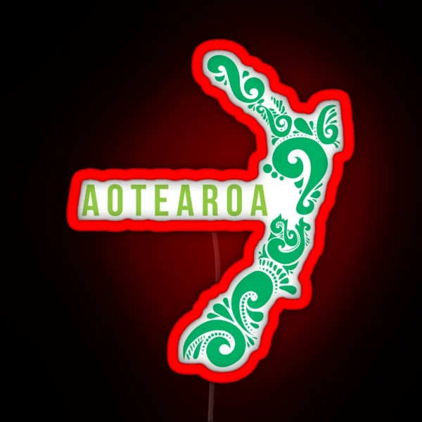New Zealand Map Aotearoa New Zealander Gift RGB Neon Sign