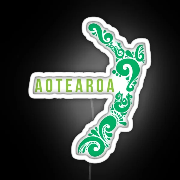 New Zealand Map Aotearoa New Zealander Gift RGB Neon Sign