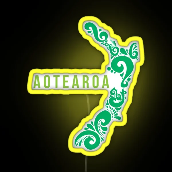 New Zealand Map Aotearoa New Zealander Gift RGB Neon Sign