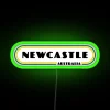 newcastle city australia retro neon sign