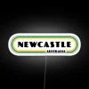 Retro Vintage Newcastle City Australia Neon Sign | RGB Lines Design