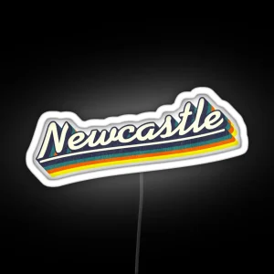 Newcastle NSW Retro Rainbow RGB Neon Sign