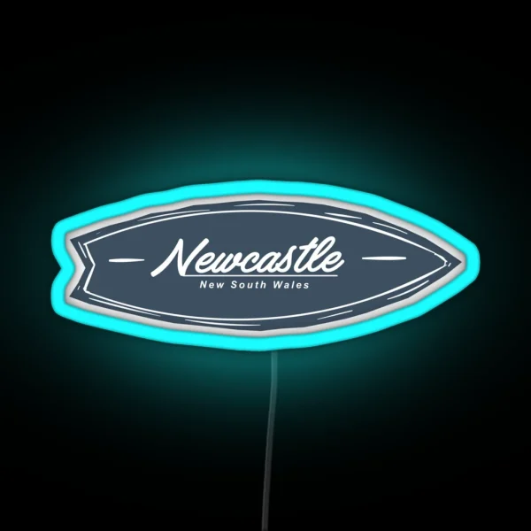 Newcastle Surfboard RGB Neon Sign