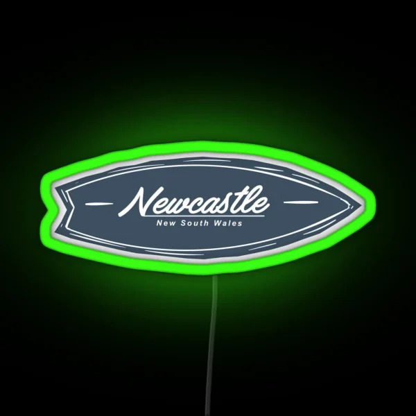 Newcastle Surfboard RGB Neon Sign