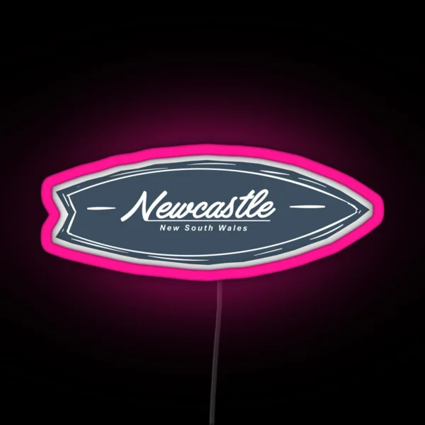 Newcastle Surfboard RGB Neon Sign