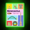 Newcastle Upon Tyne RGB Neon Sign with Vibrant Green Lighting - Modern Signage Design in Newcastle Upon Tyne