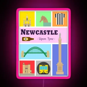 Newcastle Upon Tyne RGB Neon Sign