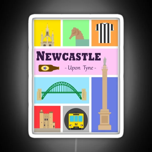 Newcastle Upon Tyne RGB Neon Sign