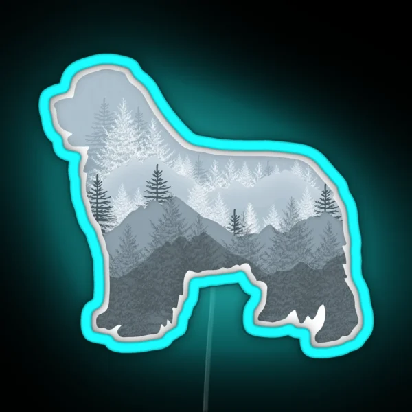Newfie Tree Design RGB Neon Sign