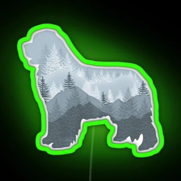 Newfie Tree Design RGB Neon Sign