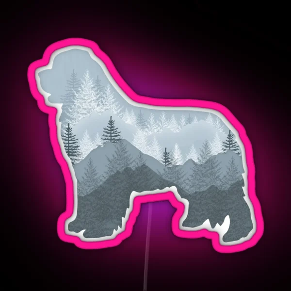 Newfie Tree Design RGB Neon Sign