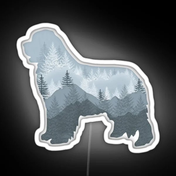 Newfie Tree Design RGB Neon Sign