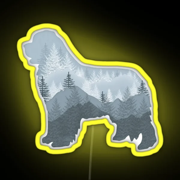 Newfie Tree Design RGB Neon Sign