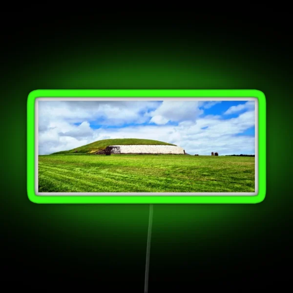 Newgrange Prehistoric Monument County Meath Ireland RGB Neon Sign