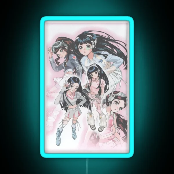 Newjeans Anime Y2K RGB Neon Sign