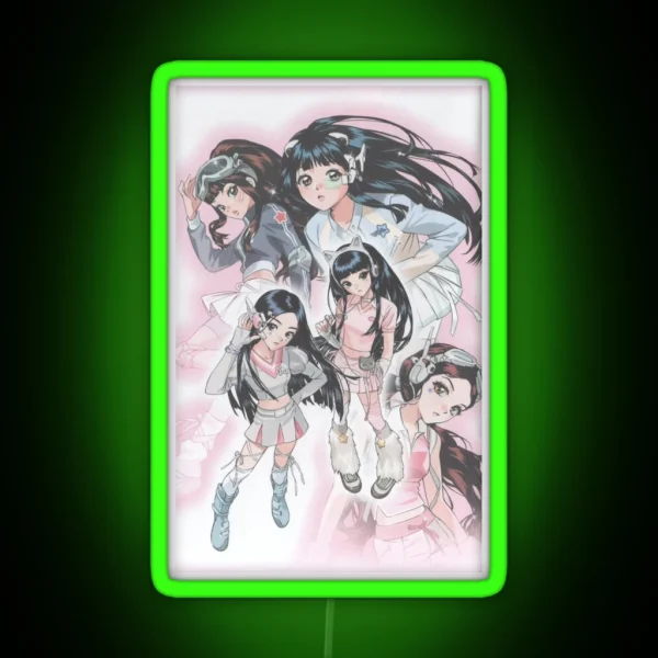 Newjeans Anime Y2K RGB Neon Sign