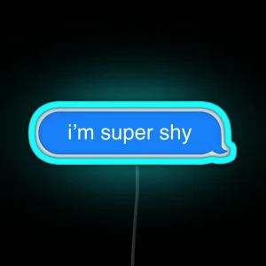 Newjeans Super Shy Lyrics Imessage RGB Neon Sign