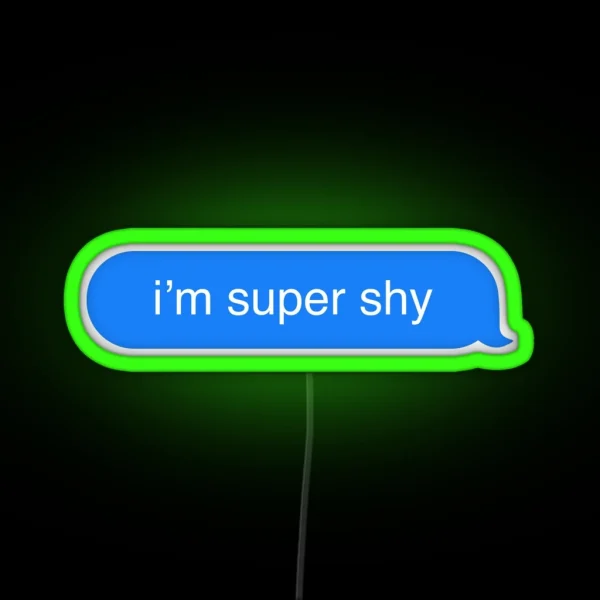 Newjeans Super Shy Lyrics Imessage RGB Neon Sign