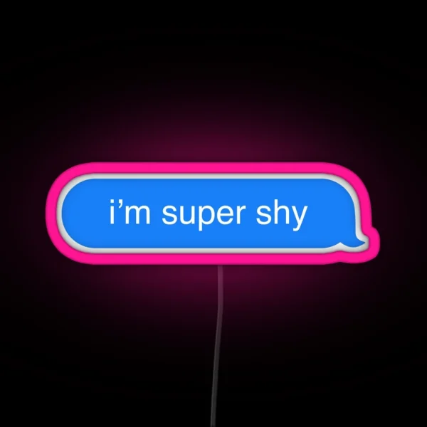 Newjeans Super Shy Lyrics Imessage RGB Neon Sign
